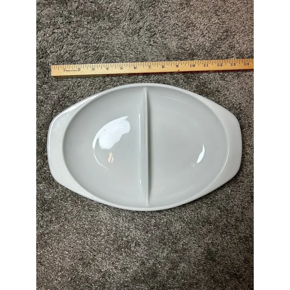 PYREX Vintage Double Sided Milk Glass Casserole Dish bowl